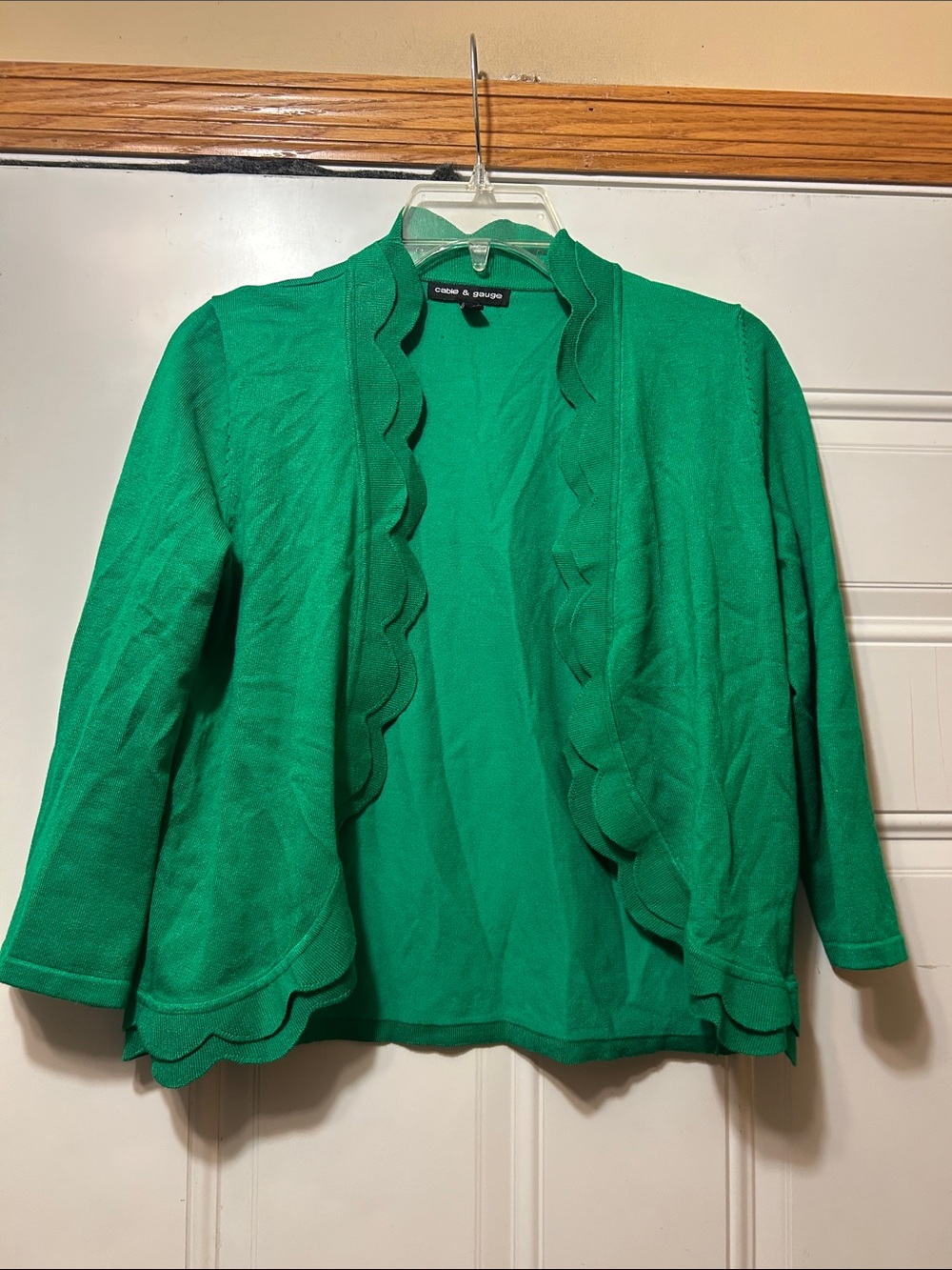 Cable & Gauge Green Knit Cardigan‎ S